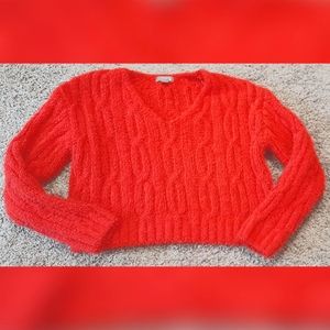 ❤Super soft red cropped sweater❤